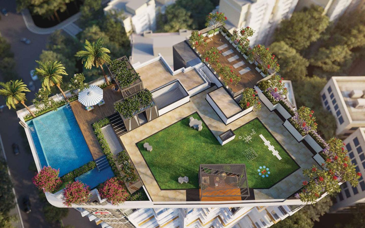 Ajmera Prive juhu with rooftop amenities