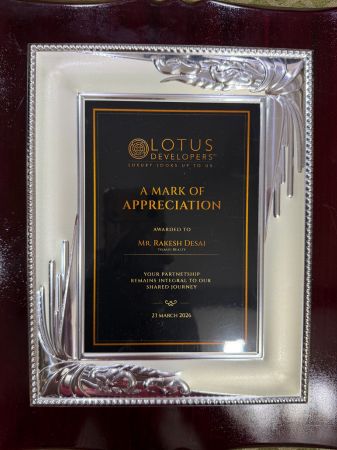 Certificate of Appreciation From Lotus Developer