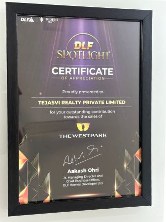 Certificate of Appreciation from DLF